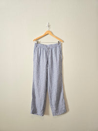 NEW Blue Striped Linen Pants (4)