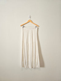 Lulus White Maxi Skirt (M/L) *flawed*