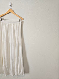 Lulus White Maxi Skirt (M/L) *flawed*