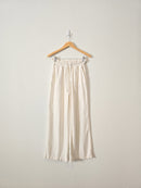 Linen Blend Wide Leg Pants (S)