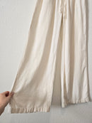 Linen Blend Wide Leg Pants (S)