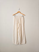 Linen Blend Wide Leg Pants (S)