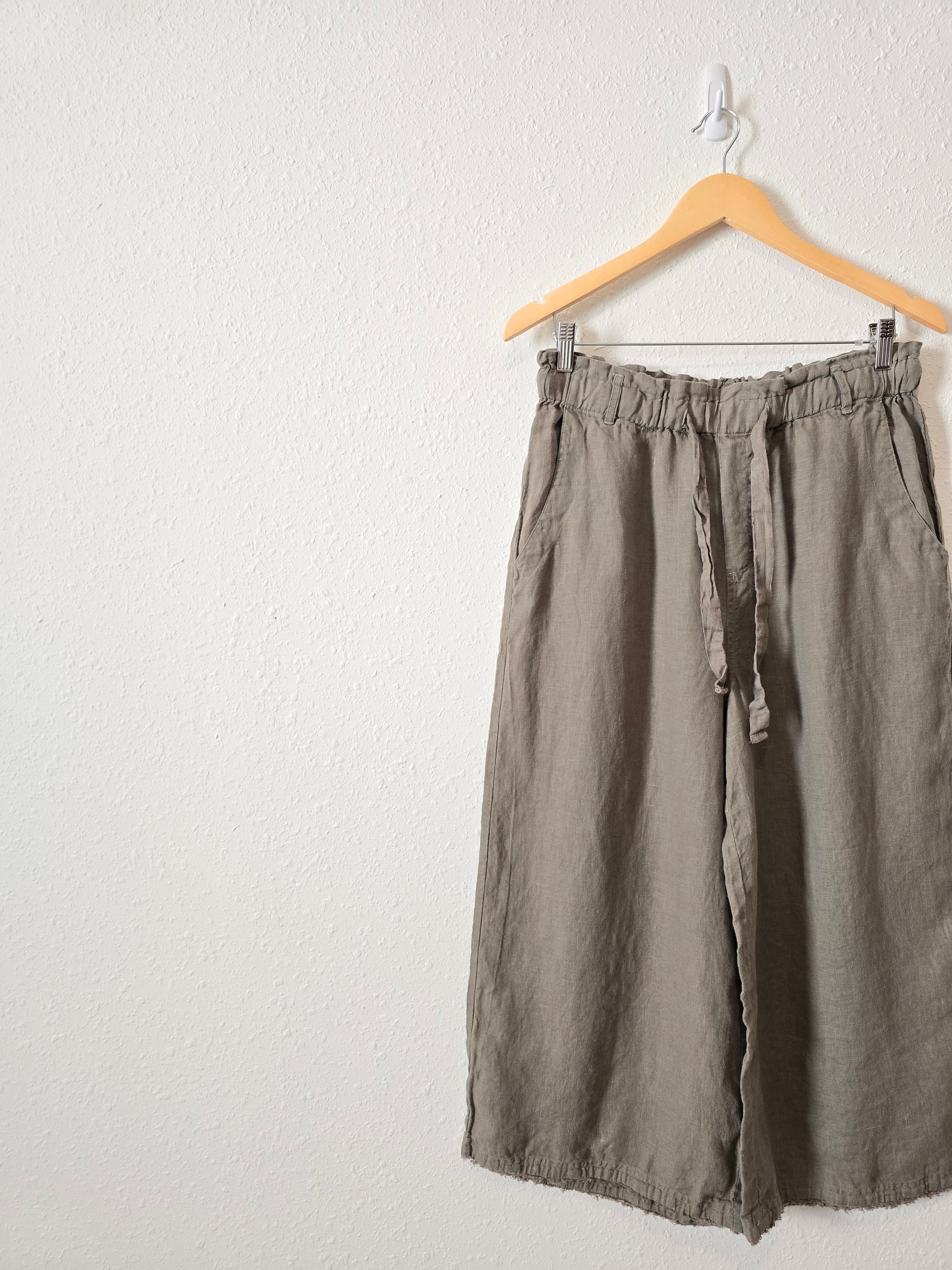 Anthropologie Linen Wide Leg Pants (L)