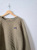 Patagonia Olive Quilted Pullover (L)