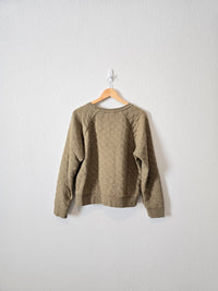 Patagonia Olive Quilted Pullover (L)