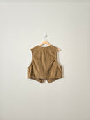 Vintage Brown Floral Vest (L)