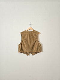 Vintage Brown Floral Vest (L)