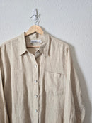 Vintage 100% Linen Button Up (M)