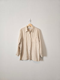 Vintage 100% Linen Button Up (M)