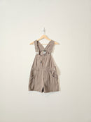 Vintage Olive Cotton Shortalls (M)