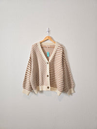 NEW Neutral Checkered Sweater (2X)