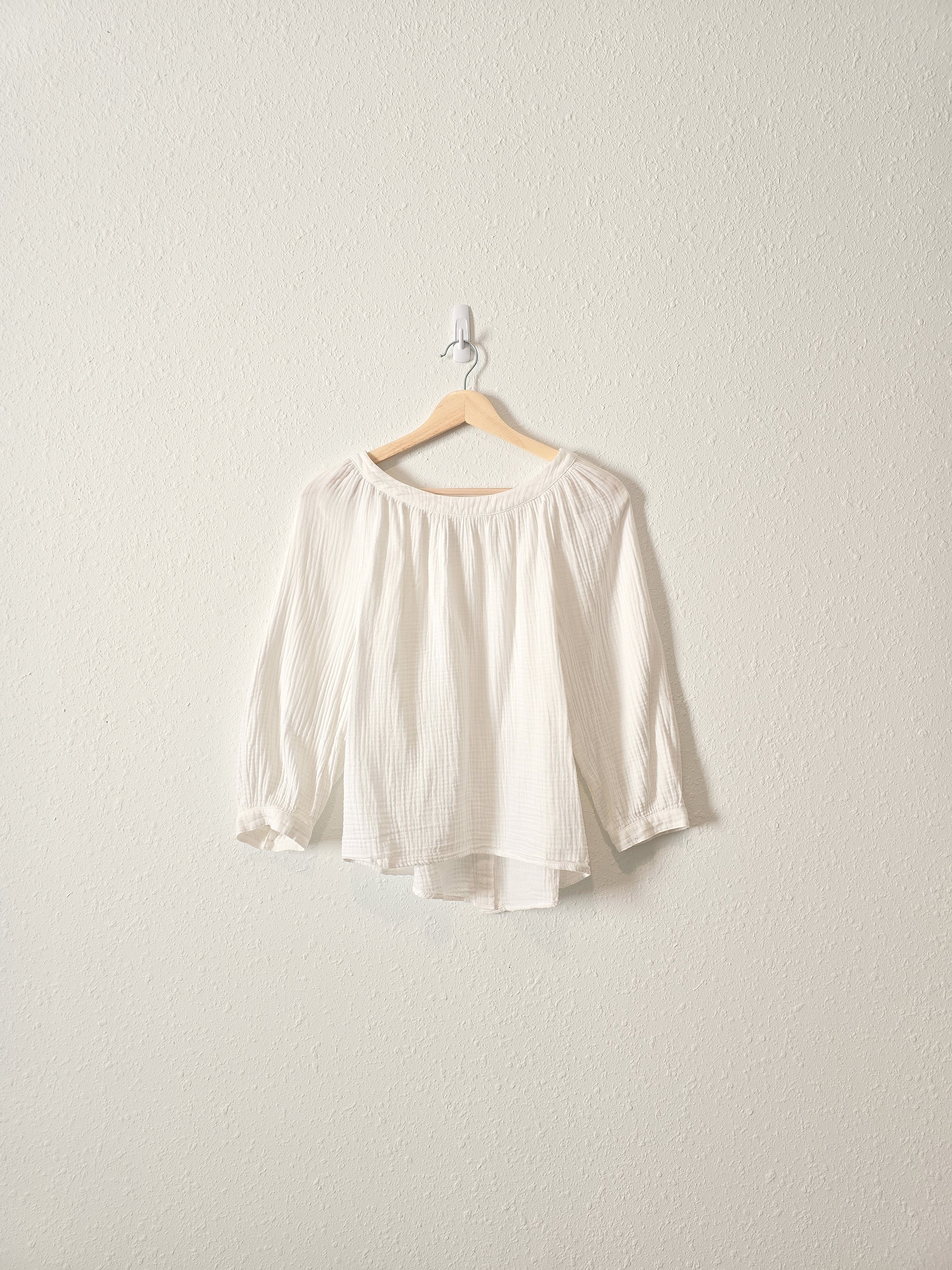 Madewell White Gauzy Top (XS/S)