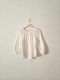 Madewell White Gauzy Top (XS/S)