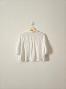 Zara White Linen Button Up (M)