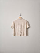 Oat Linen Blend Button Up (L)