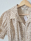 NEW Brown Floral Button Up Top (XS)