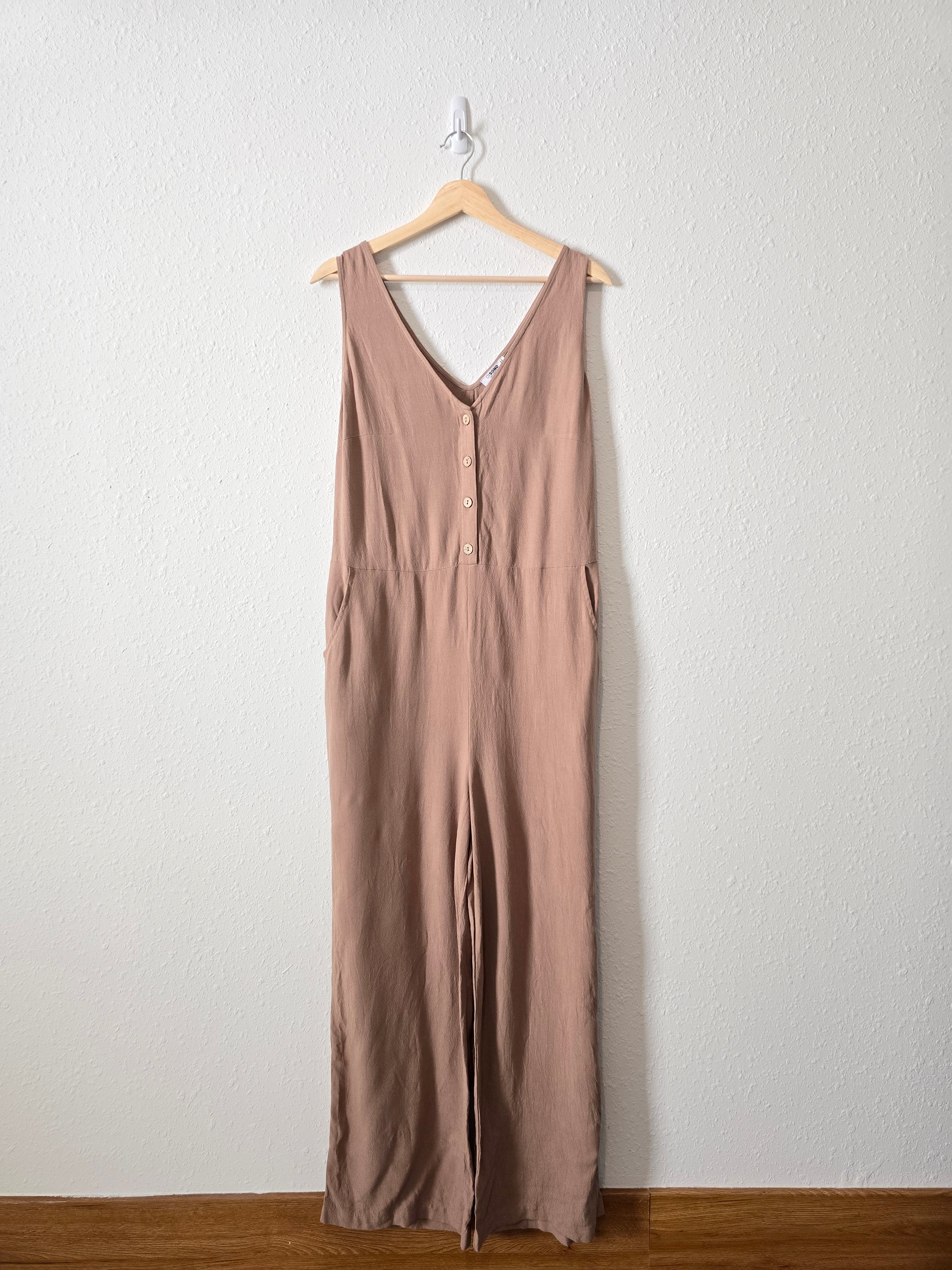 NEW Relaxed Mocha Jumpsuit (M)