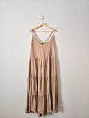 NEW Tan Tiered Midi Dress (3X)