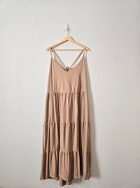 NEW Tan Tiered Midi Dress (3X)