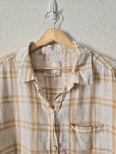 Linen Checkered Button Up (L)