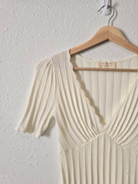 Sezane Cream Cloe Knit Top (S)