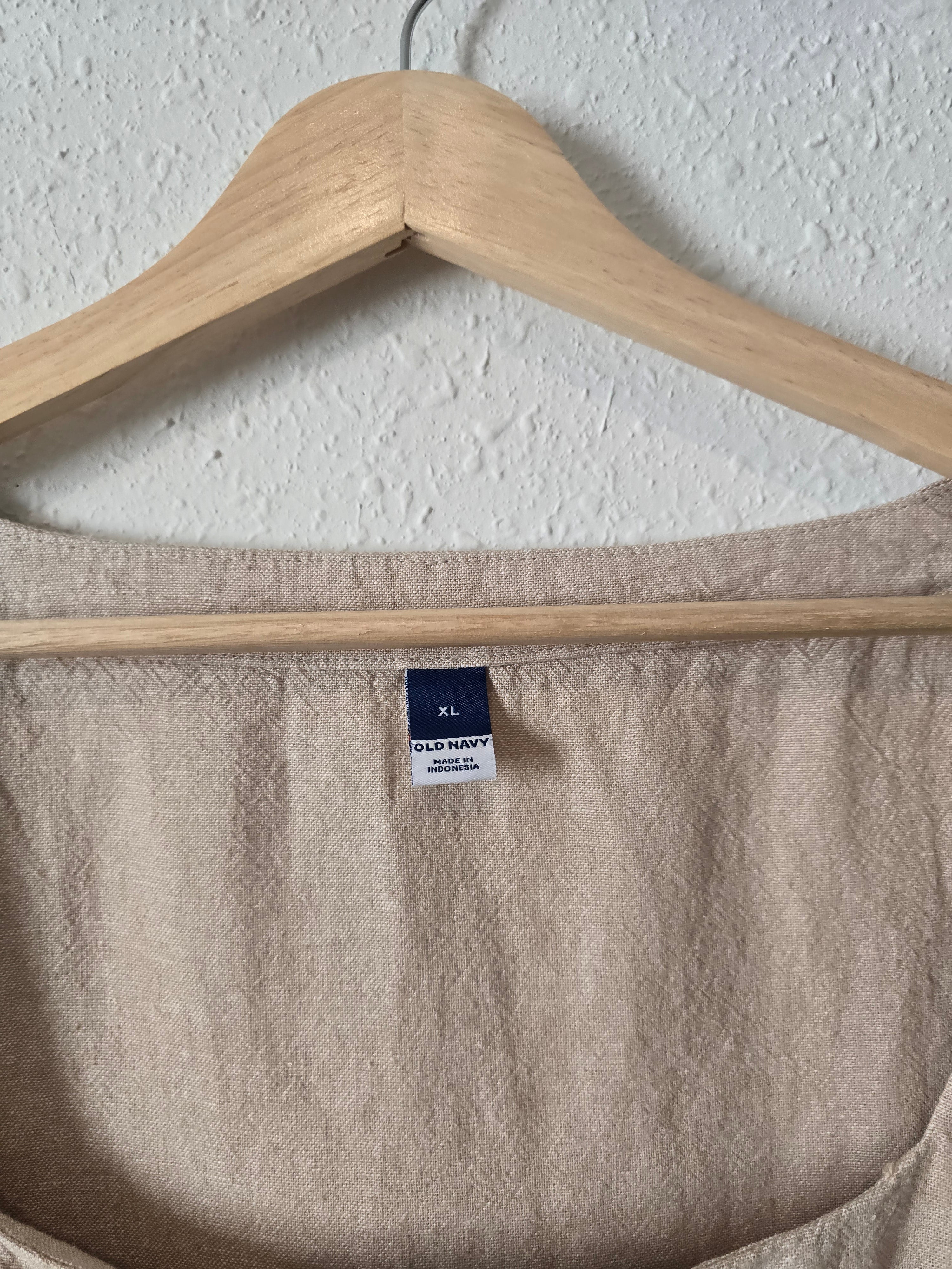 Linen Blend Crop Tank (XL)