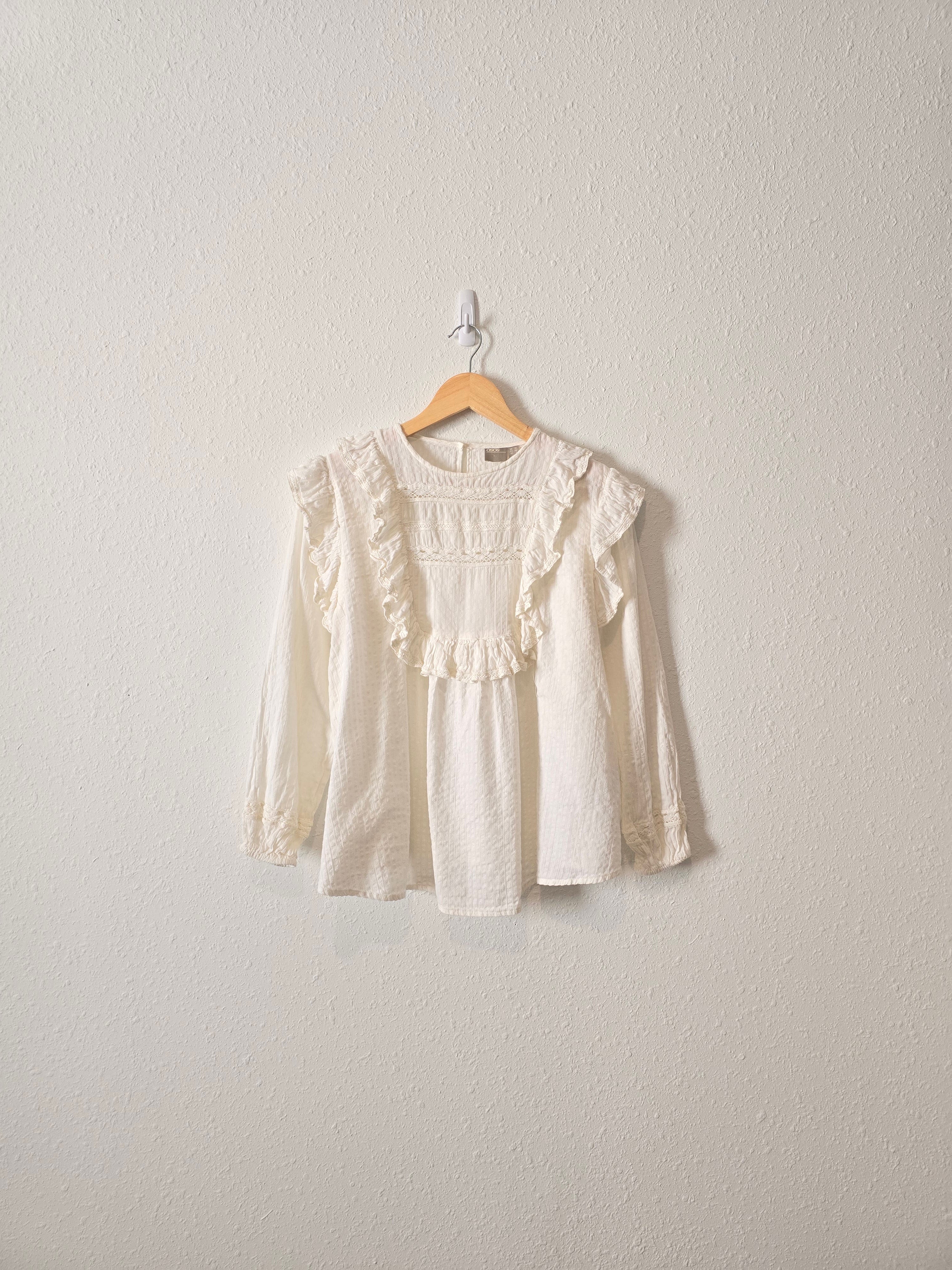 Asos Ivory Ruffle Blouse (6)