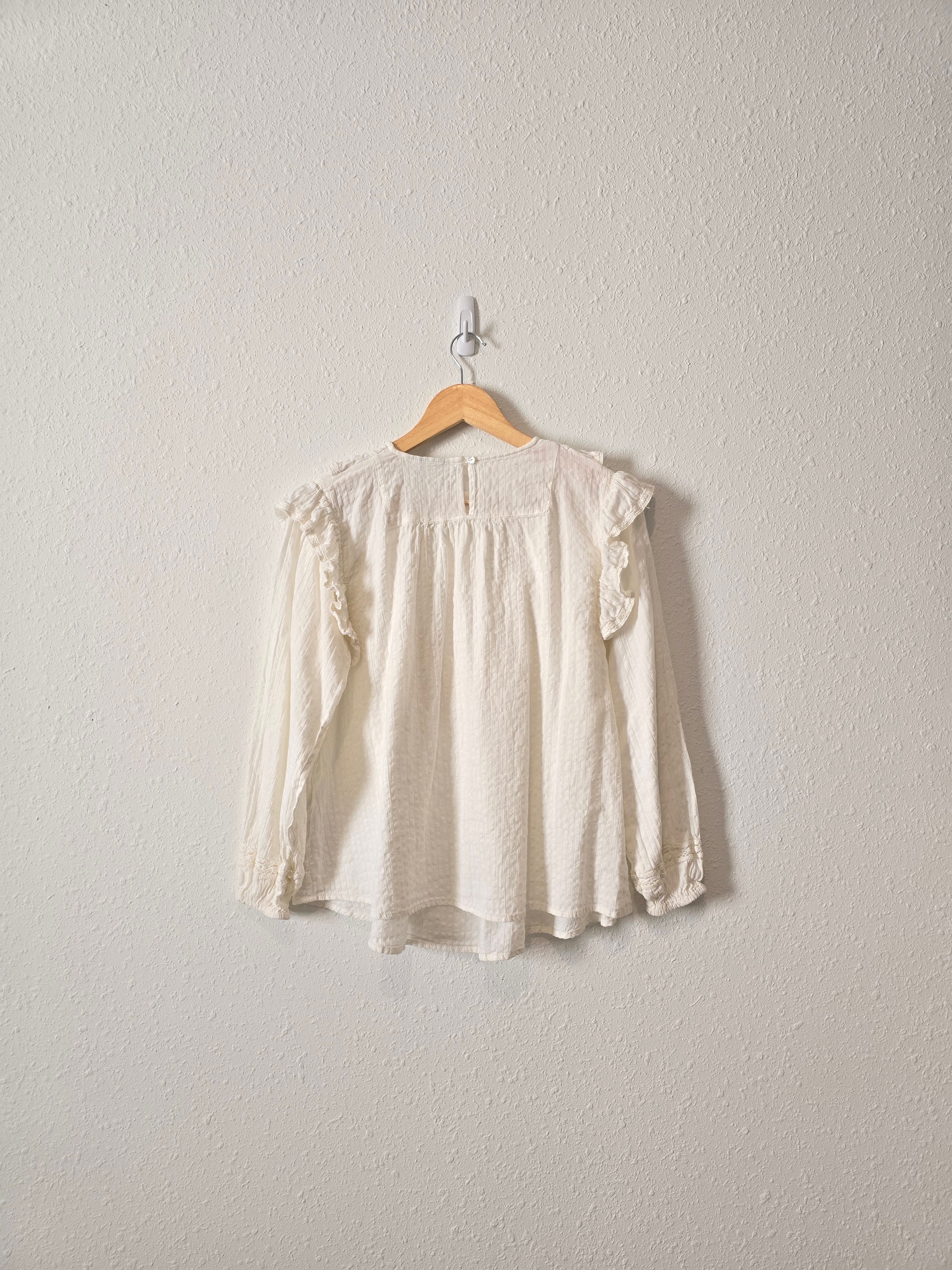 Asos Ivory Ruffle Blouse (6)