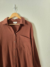 Acoa Oversized Gauze Button Up (M/L)