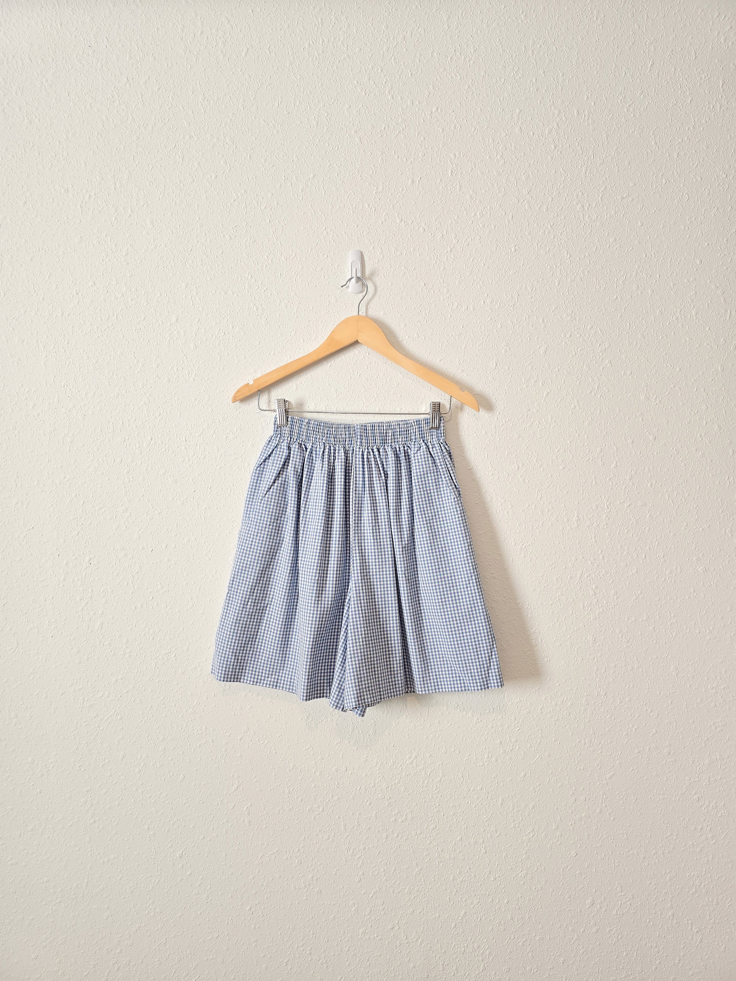 Vintage Blue Checkered Shorts (10)