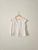 White Textured Cotton Tank (XL)