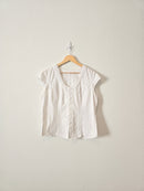 White Textured Cotton Tank (XL)