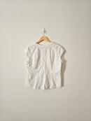 White Textured Cotton Tank (XL)