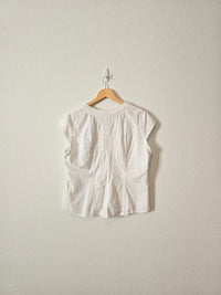 White Textured Cotton Tank (XL)