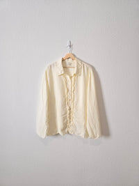 Vintage Cream Linen Button Up (4X)