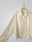 Vintage Cream Linen Button Up (4X)