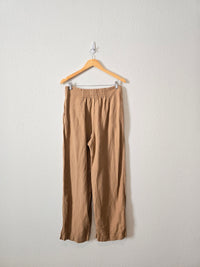 Neutral Linen Blend Pants (M)