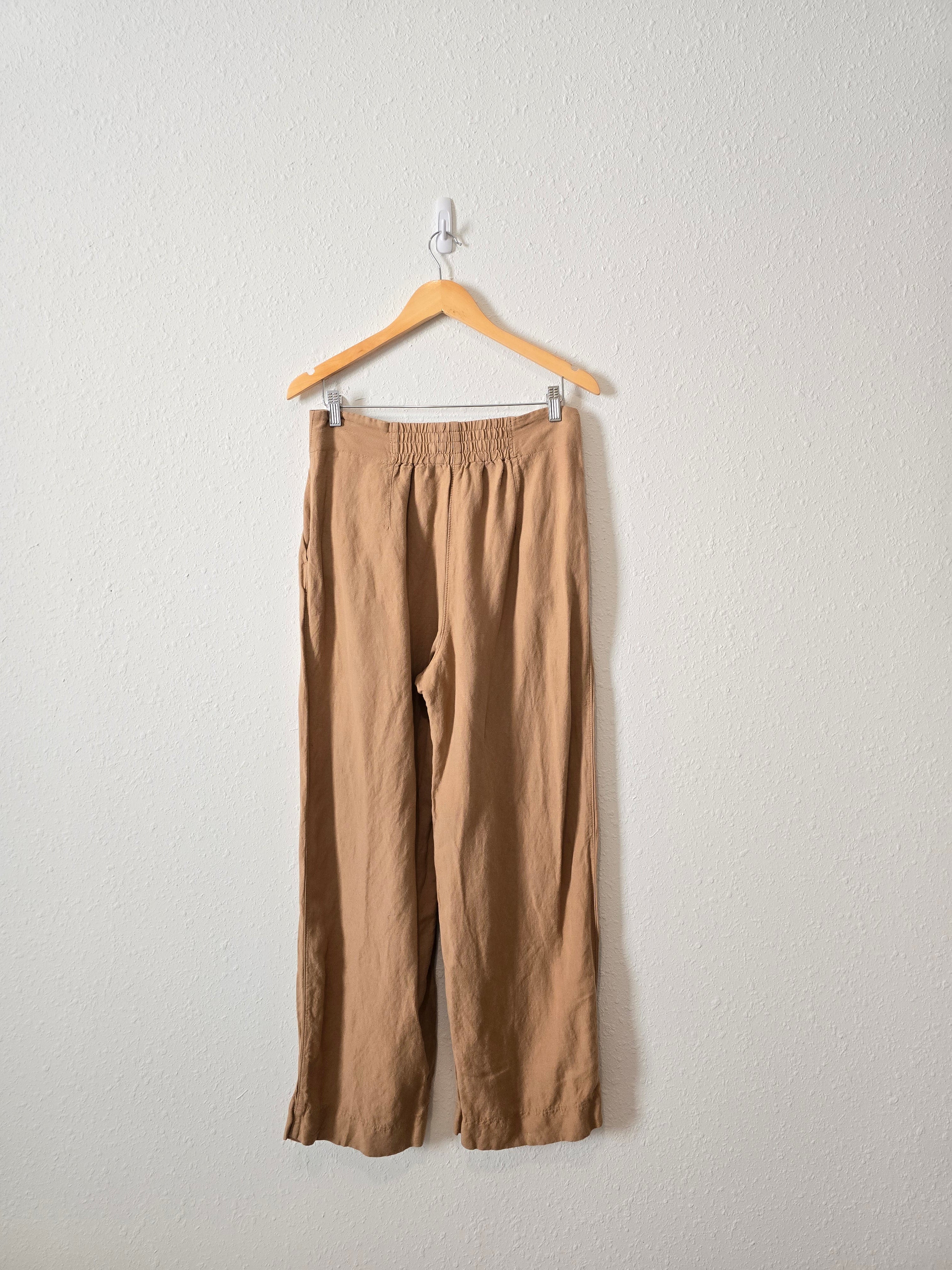 Neutral Linen Blend Pants (M)