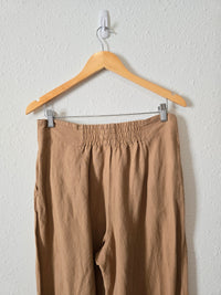 Neutral Linen Blend Pants (M)