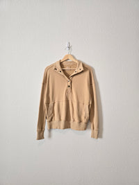 Aerie Neutral Snap Button Pullover (XXS)