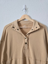 Aerie Neutral Snap Button Pullover (XXS)