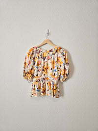 Abercrombie Floral Linen Top (S)