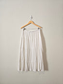 White Tiered Midi Skirt (L)