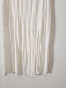 White Tiered Midi Skirt (XL)