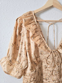 Free People Satin Floral Top (L)