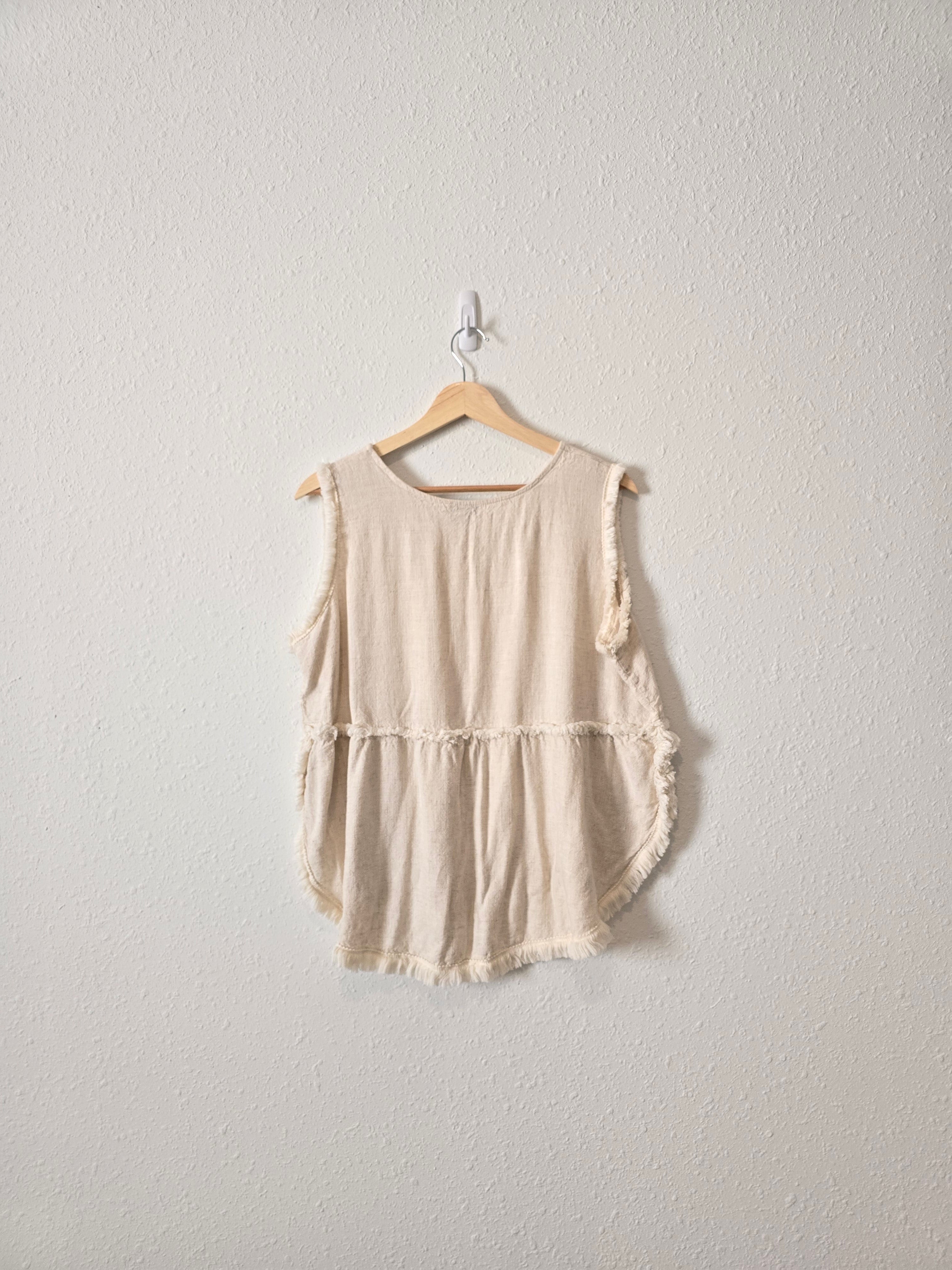 Oat Linen Blend Top (L/XL)