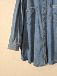 Oversized Button Up Denim Shirt (4X)