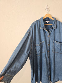 Oversized Button Up Denim Shirt (4X)