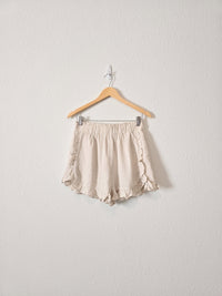 NEW Oat Linen Blend Shorts (L)