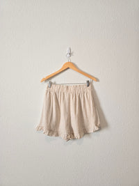 NEW Oat Linen Blend Shorts (L)